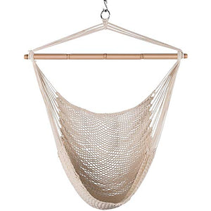 Guoyajf Maglia Amaca Sedia Swing,Sedia a Dondolo reticolato Sedia a Dondolo Sedia sospesa per Qualsiasi Spazio al Coperto o all'aperto,capacità di Peso 300 libbre, Bianco