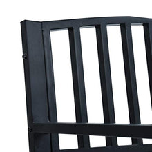 E E-NICES Panchina da Giardino 125 cm Nera in Acciaio