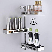 Lsmaa Doccia Caddies Scaffale Telescopico Doccia Scaffale d'angolo Scaffali per Bagno Cucina Tre Pavimenti a Muro montati a Parete con Tutti Gli Accessori Scaffali 60 cm / 24in