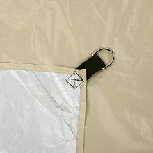 Qinlorgon Tenda a Vela in Tessuto Oxford con Rivestimento in Argento 210D, Tenda da Sole Portatile, Balcone per Parco Giochi da Giardino(M 3.6 * 3.6m)