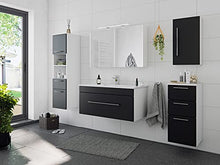 Set di mobili da bagno SANTINI 100 (5 pezzi) nero satinato