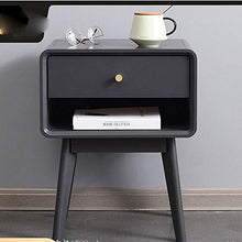 WALNUTA Comodino per Camera da Letto Nordico Interamente in Legno massello Letto a Legna per la casa Armadietto Semplice e Moderno Colore Noce
