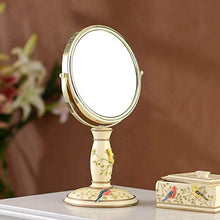 LFK Vintage Makeup Mirror,Specchio girevole a 360°,1X e 3X ingrandimento,Specchio cosmetico rotondo doppio lato rotante