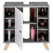 EUGAD Mobiletto Sottolavabo Sottolavello Armadietto sotto Lavandino per Bagno con Anta in Legno 0119WY