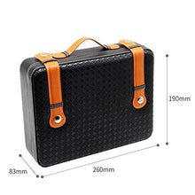 FHUILI Cigar Humidor, Legno di Cedro di Cuoio di Legno Portatile di Viaggio Cigar Humidor Accessori Fumatori, Artigiano a Mano,Nero