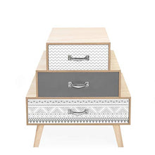 Suarez Indira C1 Mobile Multiuso, 50x30x51,7 H cm, Rovere, Nero, Fantasia, Melamina
