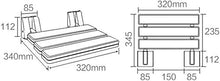 Doccia Sgabello Pieghevole Pieghevole Plastica Plastica Assemblaggio Impermeabile Antiscivolo Domestico, 150 kg Cuscinetto del carico (Colore: Bianco, Dimensioni: 320x340mm)