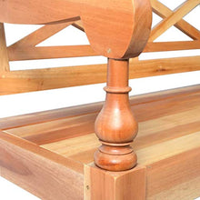 vidaXL Legno Massello di Mogano Panca Batavia Marrone Chiaro Panchina Esterni