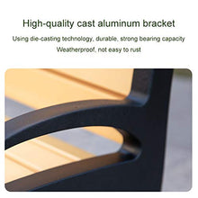 Panca da giardino per esterni, Panchine per portico con doghe in plastica resistente alle intemperie Panca da balcone con struttura in alluminio pressofuso resistente alla ruggine e resistente