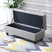 LXESWM Pouf Panca Ottomana Stoccaggio Ottomano con Flipping Coperchio Scarpe Banco Poggiapiedi Pieghevole Bagagli Petto di Archiviazione Pouffe Storage Box Bed Fine Sgabello Divano Sgabello
