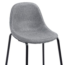 Goliraya Set da Bar 5 pz in Tessuto Nero,Set Tavolo e Sedie da Bar Moderni,Set Tavolo e Sedie da Cucina Moderni,Set Tavolo Quadrato e 4 Sedie in Tessuto con Schienale da Bar