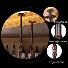 Wine Rack, Wine Rack a soffitto attaccatura del supporto di bottiglia del vino Porta bicchiere vino rosso Upside Holder Giù calice Coppa gancio Mensola for Kitchen decorazione della barra Rack, 60cm (