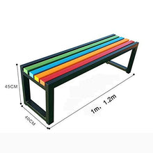 outdoor furniture Panca da Giardino con terrazza, Panca da Giardino in Legno massello per 3 Persone, Struttura in Metallo e Legno massello Parco Sedere, per Prati, portici
