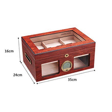 Armadio per Sigari Umidificazione per Sigari Humidor Scatola per Sigari Scatola per Esposizione in Legno di Cedro Stoccaggio A Due Zone Stoccaggio di Grande capacità per 100 Sigari
