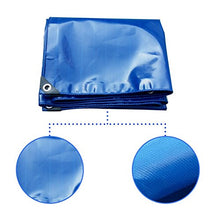ZZYE Telo Coperchio del telo - Spessore impermeabile, resistente ai raggi UV, rotondo a prova di tech a prova di annaffiatoio con occhielli e bordi rinforzati, blu, spessore 0,4 mm, 450g / m2 telo imp