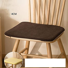 Cuscini per sedie imbottiti in memory foam, cuscini per sedie da pranzo per interni Cuscino per sedili da esterno Mobili da giardino Cuscino per ufficio premium con lacci-Marrone 40x40cm (16x16In)