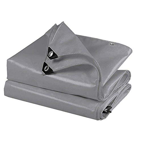 MTYLX Telo Multiuso per Esterni ， Telo, Telo Impermeabile su Due Lati in Pvc Resistente Copertura per Conigliera Di Pollo Telo Grigio,Grigio,3X4M