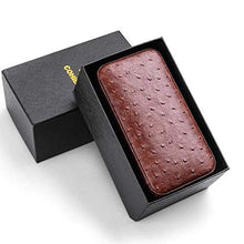 CLJ-LJ Cigar Box, Cigar Humidor Viaggio Portatile 6 Stick Sealed Rivestimento Legno di Cedro, Adatto a Fumatori Cigar Humidor e Un Sigaro Accessori - Pelle Marrone, Anti-Pressione