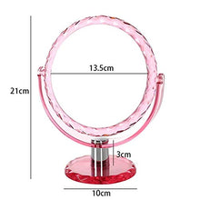 WWEIWU Pulito e luminoso Specchio per il trucco Zoom Zoom ad alta definizione DOWDED Desktop Specchio Specchio portatile Specchio portatile Trasparente Specchio Diamond Diamond Heart of Beautiful e Pr