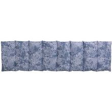 Cuscino termico con semi di colza, 75x20cm. Riscaldabile al forno o microonde e per raffreddare al frigorifero. Per la schiena, il ventre (8 compartimenti, used look grigio-blu)