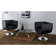 vidaXL 2X Poltrona Girevole Cubo in Similpelle Bianca Sedia Sgabello da Bar