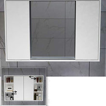 Armadietti a specchio Moderna Solido Legno dello Specchio del Gabinetto Push-Pull degli Specchi Bagno Gabinetto Specchio da Toilette Camera degli Specchi con Mensola