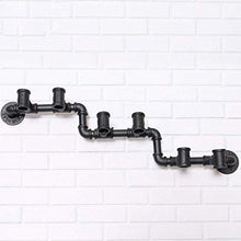 XBR creatività Fai-da-Te Portabottiglie, Portabottiglie da Vino Nero a Parete 6 Bottiglie Scaffale da Vino da appoggio Scaffale da Vino dal Design Moderno per Bar Cucina Domestica