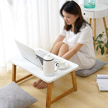 TONG HXF- tavolino Piccolo Piccolo tavolino Bianco Tavolo bambù Piccolo Tavolo Pieghevole 4 Formati a Selezionare Durevole (Size : 80 * 48 * 36 cm)