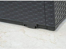 Scatole di storage ideale, scatole di stoccaggio all'aperto, sguardo rattan un favoloso design, posti a sedere e le esigenze del giardino,Grey