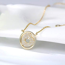 Collana In Argento Sterling, Collana Di Placcatura Semplice In Argento Sterling Placcato In Argento Oro, Collana Di Placcatura Del Cuore D'Amore, Utilizzata Come Regalo Per La Festa Della Mamma, Fest