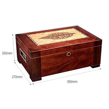 XZJJZ Desktop Legno di Cedro Fodera Cigar Box di stoccaggio - Cabinet Grande capacità a Due Strati Idratante Box Alcol può ospitare Idratante Cigar Box