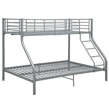 BIGTO - Struttura letto a castello in metallo, per camera da letto, colore: grigio, 140 x 200 cm, 90 x 200 cm