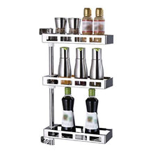 Lsmaa Doccia Caddies Scaffale Telescopico Doccia Scaffale d'angolo Scaffali per Bagno Cucina Tre Pavimenti a Muro montati a Parete con Tutti Gli Accessori Scaffali 60 cm / 24in
