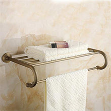 GYCS Portasciugamani/mensole da Bagno Semplice Antico, Ottone, Montaggio a Parete, processo Spazzolato, Montaggio 60 * 27 cm richiesto