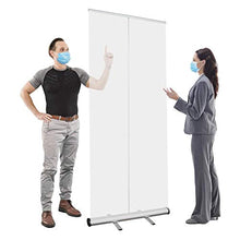 KMILE Fresanding Sneeze Guard Guard Floor Standing Wide Roll Up Sneezé Screen Sneeze Guard Guardia per Contatore Clear Film Scudo Protettivo per caffè, Negozi al Dettaglio, cassiere, Receptionist