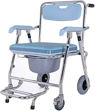 Sedia A Rotelle da Toilette, Sedile da Toilette da Comodino Sedia da Toilette Portatile per Assistenza Medica Mobilità da Bagno Sedia da Toilette per Disabili E Anziani A