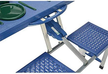 CASTOR Tavolo da Picnic all'aperto Tavolo da Picnic Pieghevole da Tavolo Pieghevole con 4 posti BBQ Party Table