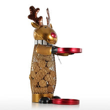 Tooarts Netted Christmas Elk Wine Rack Supporto di vino animale Tappo di sughero Metal Craft pratico