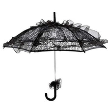 Ombrello in Pizzo, Resistente Elegante Ombrello Nero in Pizzo da Sposa, per la Decorazione di celebrazioni Decorazione per Feste Fotografia Prop Performance sul palco