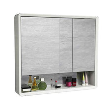 BXSZVOK Armadio A Specchio A Parete, Armadio da Bagno con Doppie Porte E Partizioni A 6 Strati, 3 Misure Disponibili,80cm