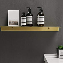 ZCCL Mensola portaoggetti per Doccia a Parete in Ottone da 40 cm Accessori da Bagno in Oro Spazzolato