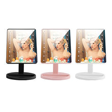 AOZBZ 16 LEDs Specchio da Trucco Schermo di Tocco con Luce, Illuminated Specchio da Barba Specchio Cosmetico per Tavolo Regolabile Luminosità con USB o Alimentazione a Batteria