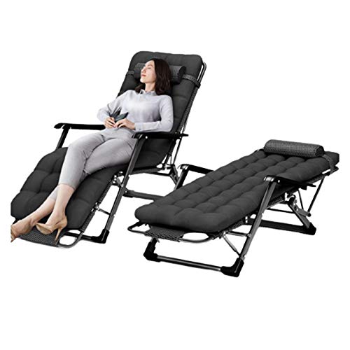Tayer Lettino Prendisole da Giardino Pieghevole, sedie a Sdraio Cuscino in Cotone, per Prato/Piscina/Giardino/Spiaggia, può resistere a 400 sterline (con Cuscino Testa)