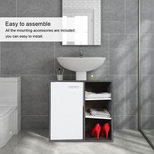 Mobile portaoggetti da bagno con apertura per sifone, mobile lavabo da bagno, mobile portaoggetti per lavabo, mobile sottolavello 30 x 59,4 x 59 cm