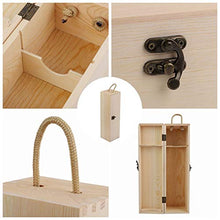 Caredy Scatola per Vino Rosso, Scatola per imballaggio in Legno per Bottiglia Singola Scatole per Regalo, Regalo per Amico, Cerimonia di Anniversario di Famiglia