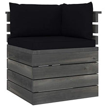 FAMIROSA Set Divani da Giardino su Pallet 7 pz con Cuscini Massello Pino-1990