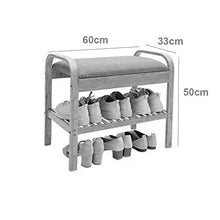 LXESWM Pouf Panca Ottomana Bamboo Scarpa Scarpiera Bench Poggiapiedi Bagagli Sgabello Scarpe Rack Divano Panchina for Corridoio Soggiorno E Camera (Size : 60cm)