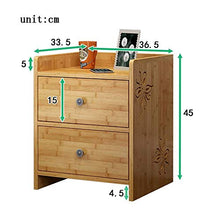 DGHJK Mobili per la casa, Comodino in bambù con 2 cassetti Comodino Contenitore per Camera da Letto Armadietto Multifunzione Tavolo angolare, 13,3 `` e Volte; 14,5 '' e 17,7 ''