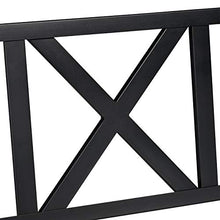 Relaxdays, Nero Panca da Giardino in Metallo, 2 Posti, Resistente, Panchina da Balcone HxLxP 81 x 127 x 56 cm