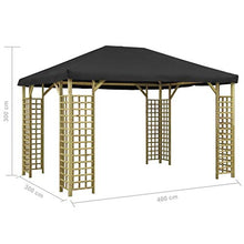 Goliraya Gazebo da Giardino Gazebo 4x3 m/3x3m Struttura in Legno Impermeabile Protezione UV Tenda Giardino Sagre Eventi Mercati Esterno Disponibile in Tanti Colori Diversi